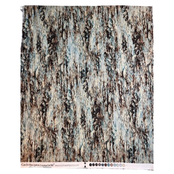 Elusive Catch Fabric By Ron Jenkins For SSI Oceanic River Lake Side Material hal - Picture 1 of 8
